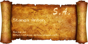 Stanga Anton névjegykártya